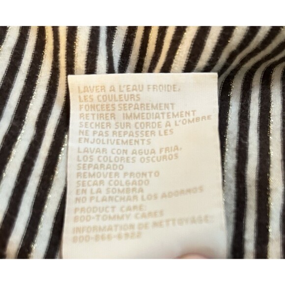 Tommy Hilfiger Women’s Striped Brown & Gold Stripe Long Sleeve Top 3XL - Picture 5 of 9